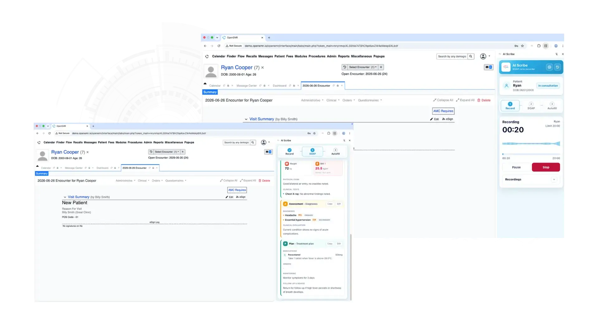 an-ambient-ai-assistant-that-securely-records-doctor-patient-conversations-in-real-time-and-automatically-converts-them-into-structured-soap-notes