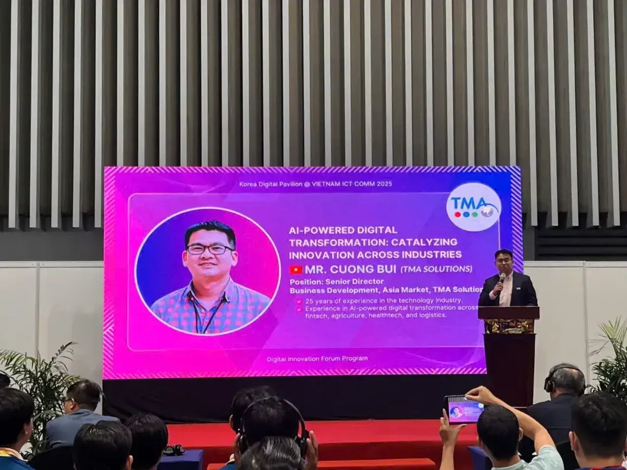 TMA Innovation Mr. Bui Van Cuong speaking at the forum