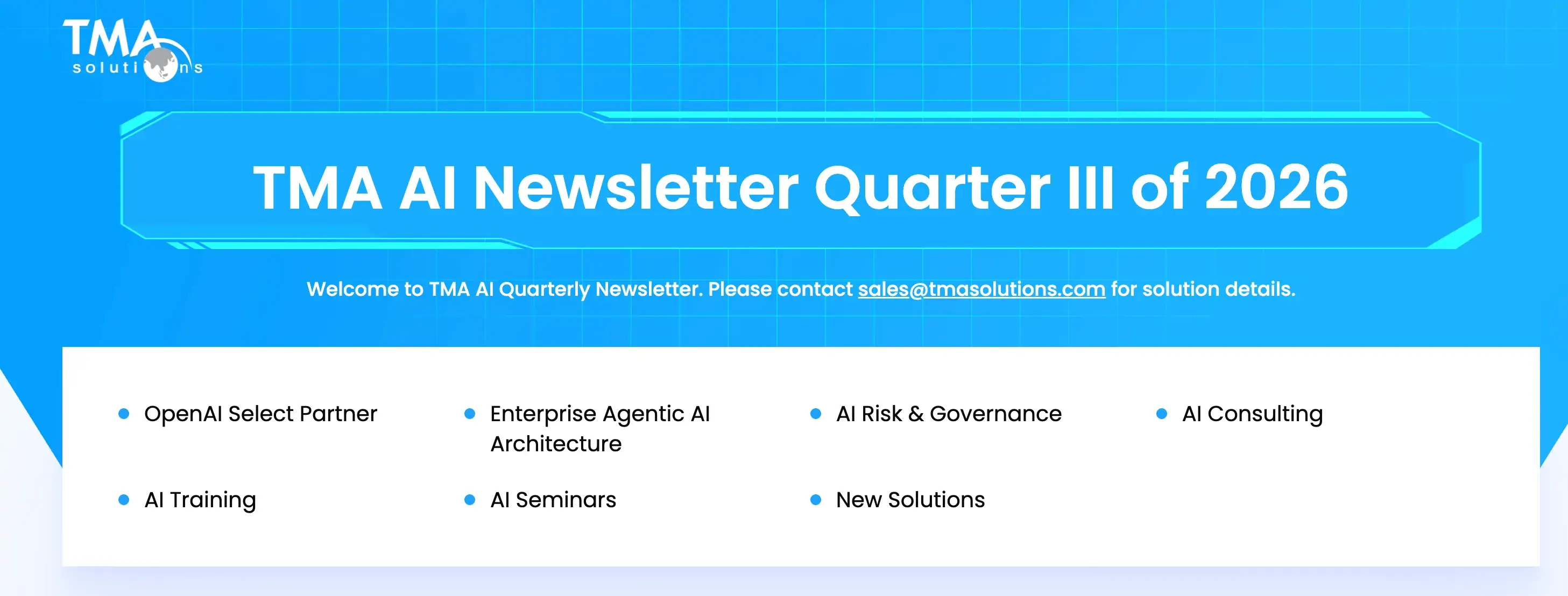 TMA Unveils AI Newsletter Q3 2026