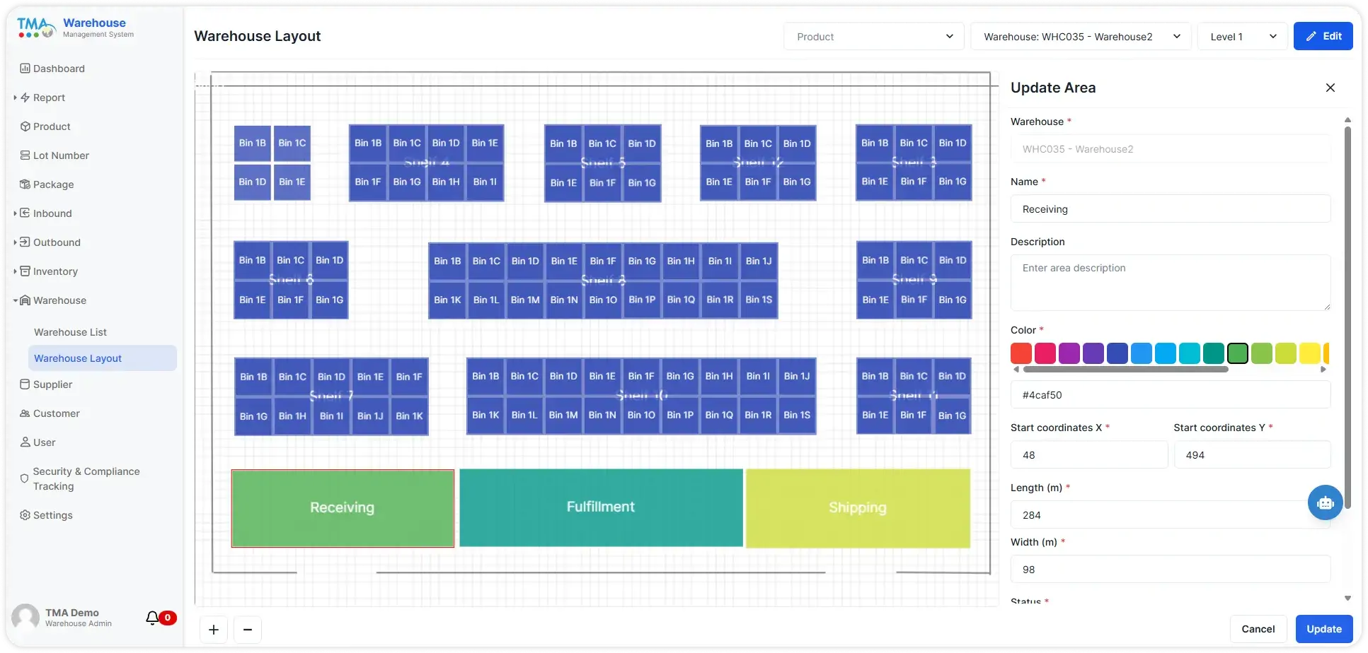 Visual Warehouse Layout​