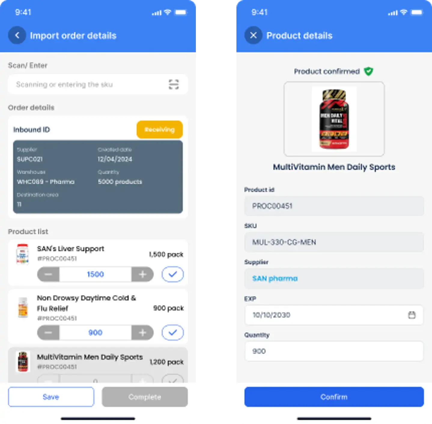 Real-Time Goods Receiving & Putaway