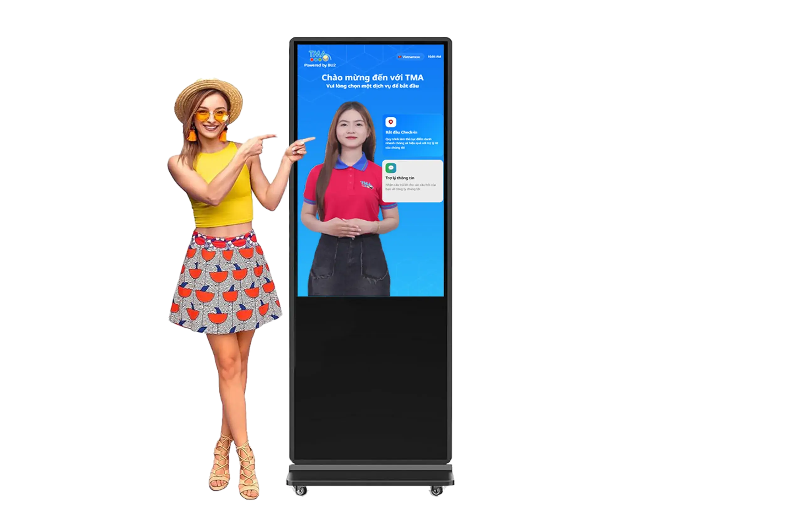 AI Hotel Lobby Reception Kiosk